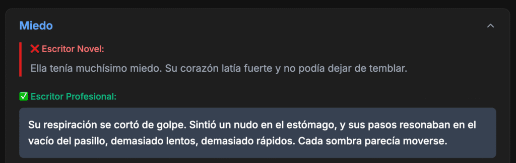 generador de historias, crear personajes, mostrar vs explicar, técnicas narrativas