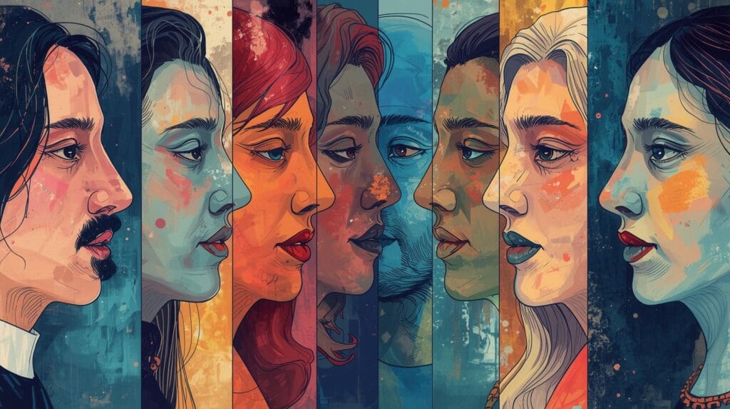 voces de los personajes de una novela